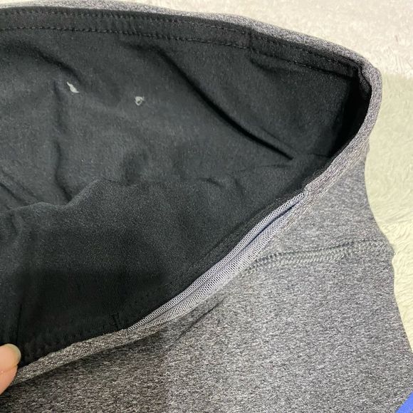 RBX live life active capri leggings women Size L grey with blue and green strip - Picture 3 of 11